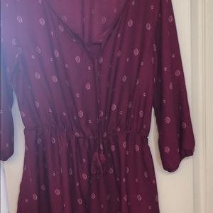 Tribal print long sleeve dress